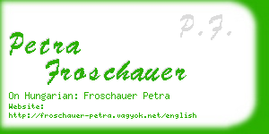 petra froschauer business card